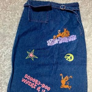 Girl Scooby Doo Denim Skirt built in fanny pack